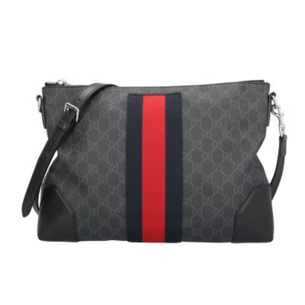 Gucci GG Supreme Sherry Shoulder Bag Canvas Black